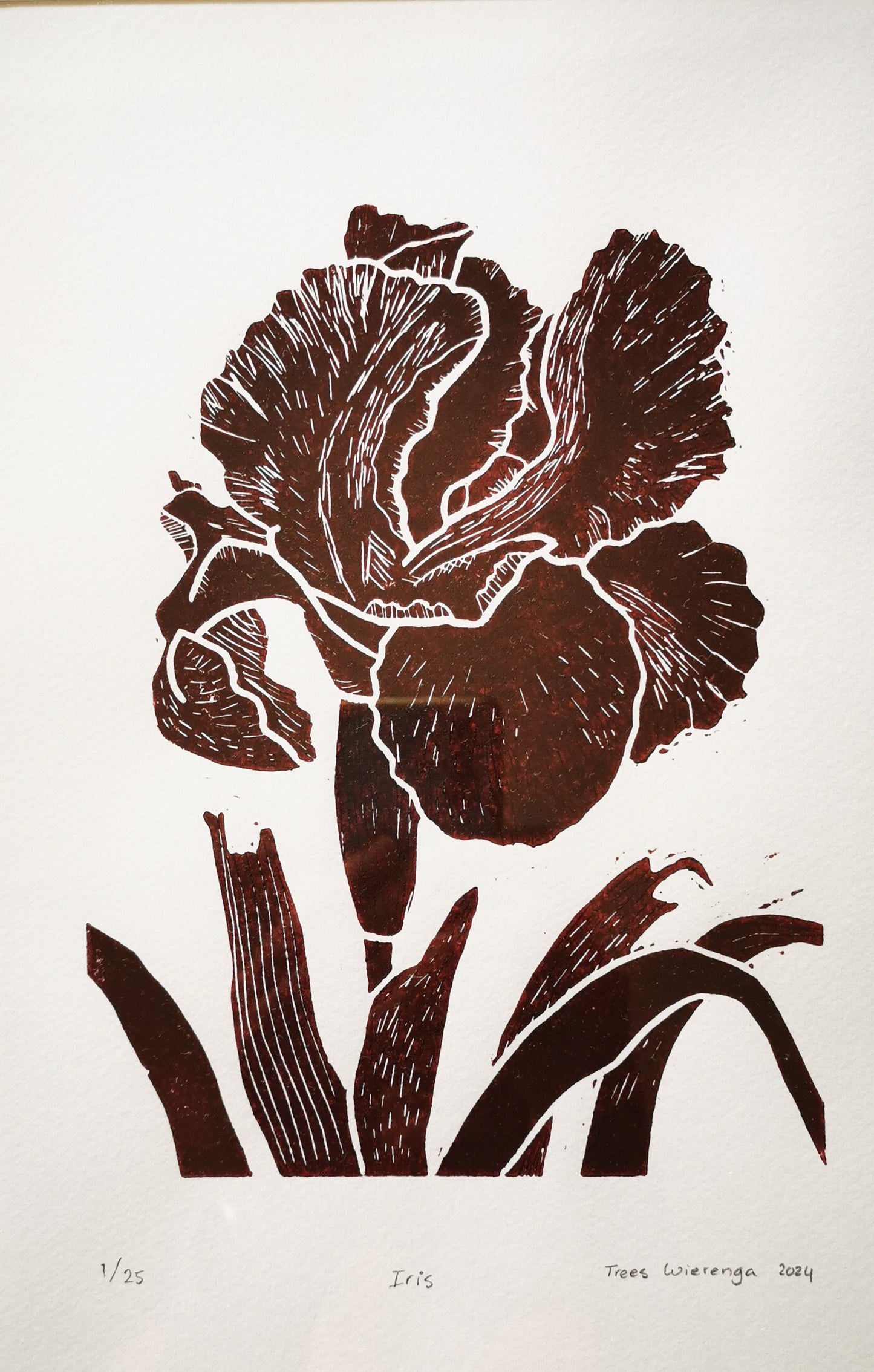 Linoprint Iris